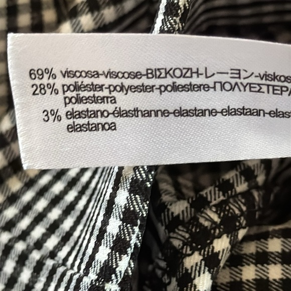 Zara Women’s Black & White Checkered Pant’s Size Small - Picture 8 of 8